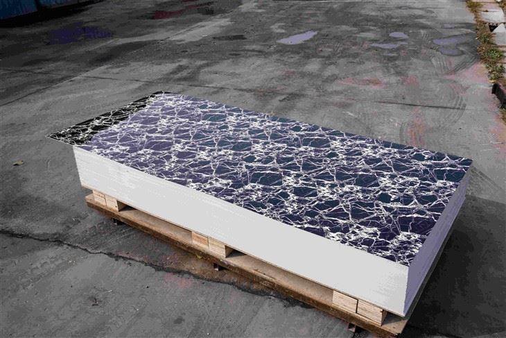 Gran làmina de marbre UV flexible de PVC